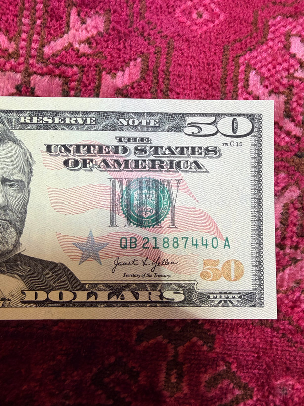 تک برگ پنجاه دلار ایالات متحده آمریکا بانکی سوپر 2021